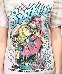 Broken Promises Hung Up Pink Tie Dye T-Shirt