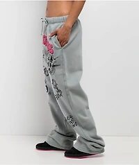 Broken Promises Hysteria Grey Rhinestone Sweatpants