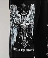 Broken Promises In The Moment Black Baggy Sweatpants