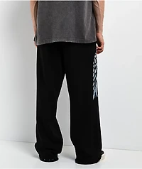 Broken Promises In The Moment Black Baggy Sweatpants