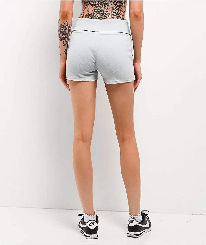 Broken Promises Innocence Light Blue Foldover Shorts