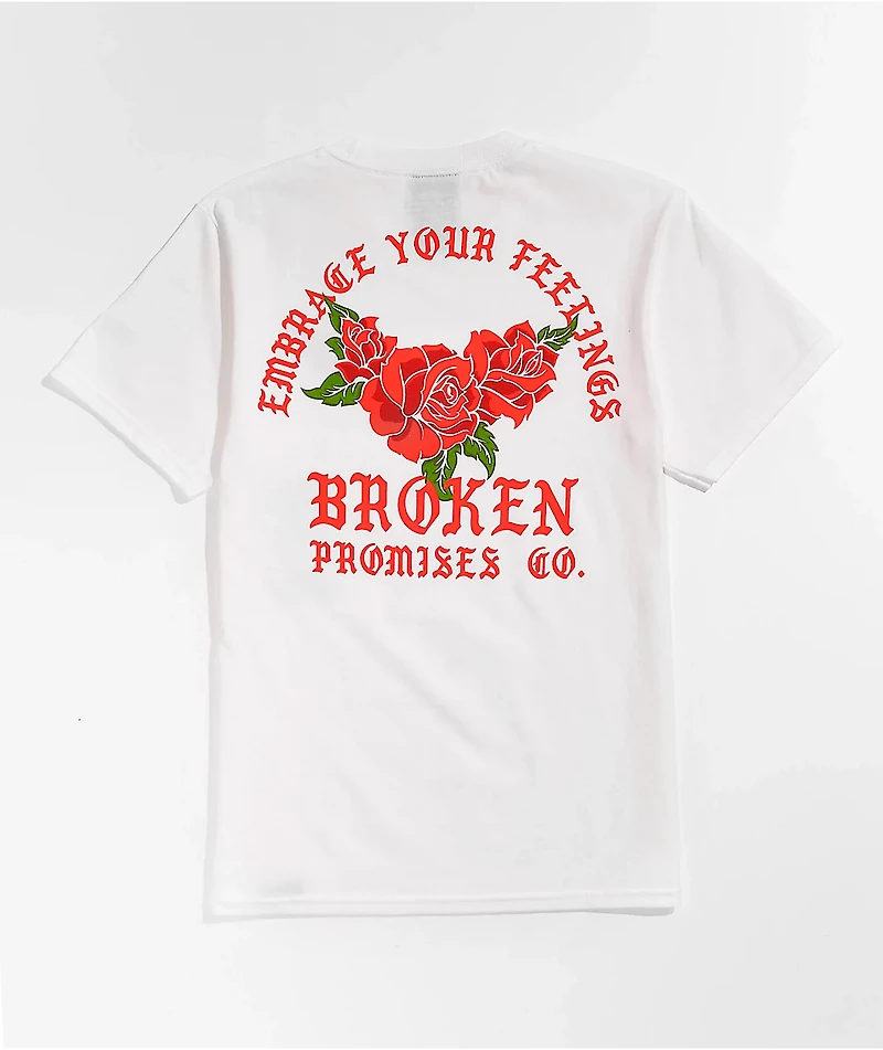 Broken Promises Kids' Embrace Ur Feels White T-Shirt