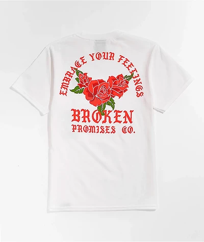 Broken Promises Kids' Embrace Ur Feels White T-Shirt