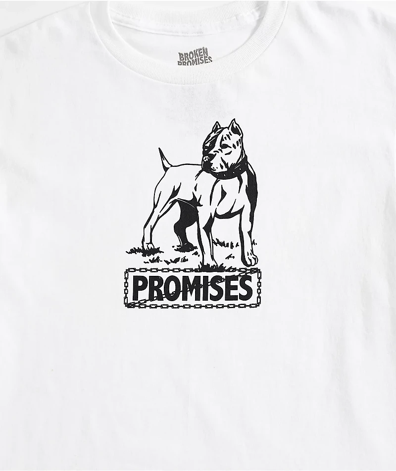 Broken Promises Kids Bully Dog White T-Shirt