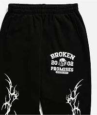 Broken Promises Kids Cyberathletic Black Sweatpants