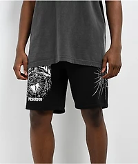 Broken Promises LSD Reaper Black Sweat Shorts
