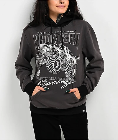 Broken Promises Last Race Grey & Black Hoodie