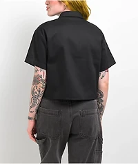Broken Promises Last Time Black Crop Work Shirt