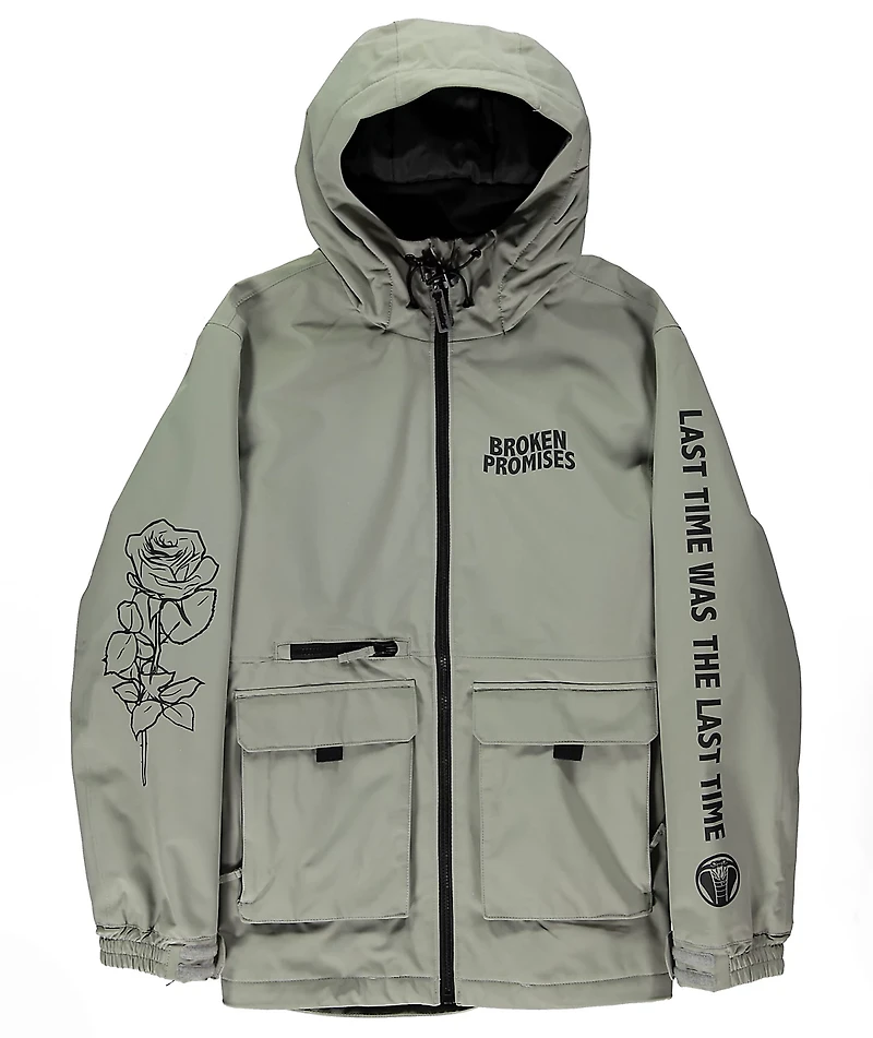 Broken Promises Last Time Grey Snowboard Jacket