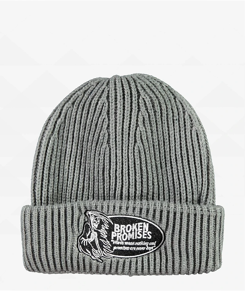 Broken Promises Last Words Grey Beanie