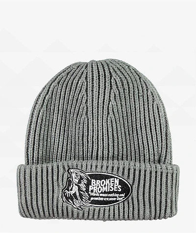 Broken Promises Last Words Grey Beanie