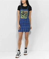 Broken Promises Leash Blue Plaid Tank Dress