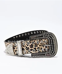 Broken Promises Leopard Lust Rhinestone Belt
