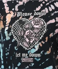 Broken Promises Let Me Down Rainbow Bleach Dye T-Shirt