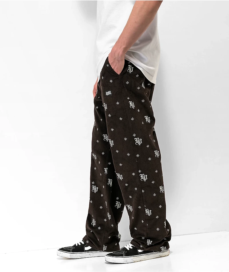 Broken Promises Lock Up Black Elastic Waist Corduroy Pants