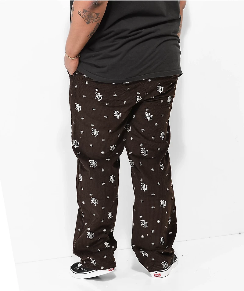 Broken Promises Lock Up Black Elastic Waist Corduroy Pants