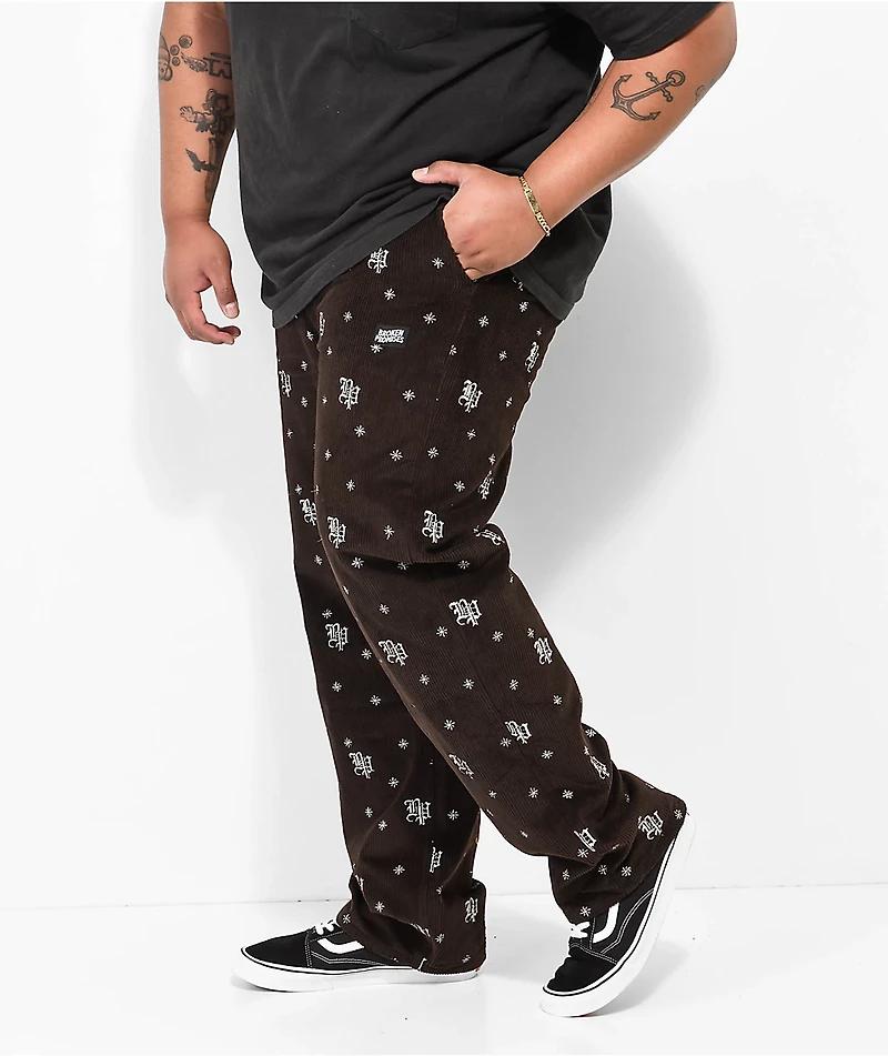 Broken Promises Lock Up Black Elastic Waist Corduroy Pants