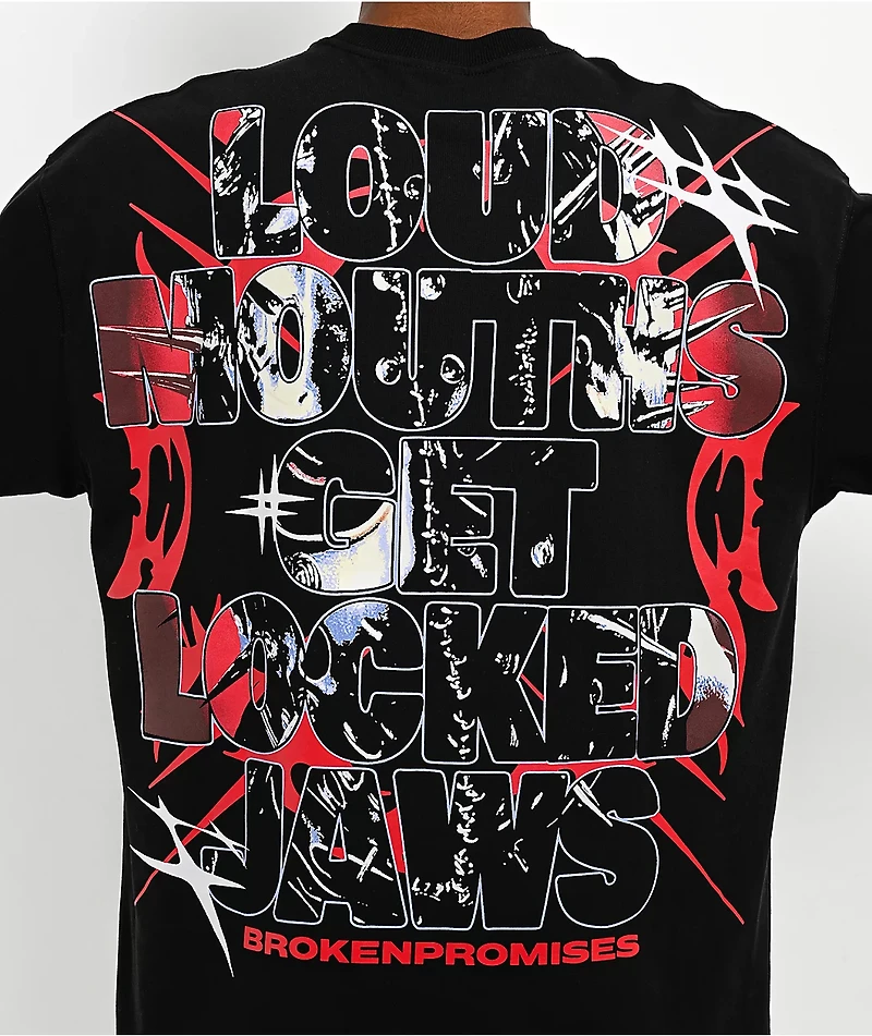 Broken Promises Locked Jaws Black T-Shirt