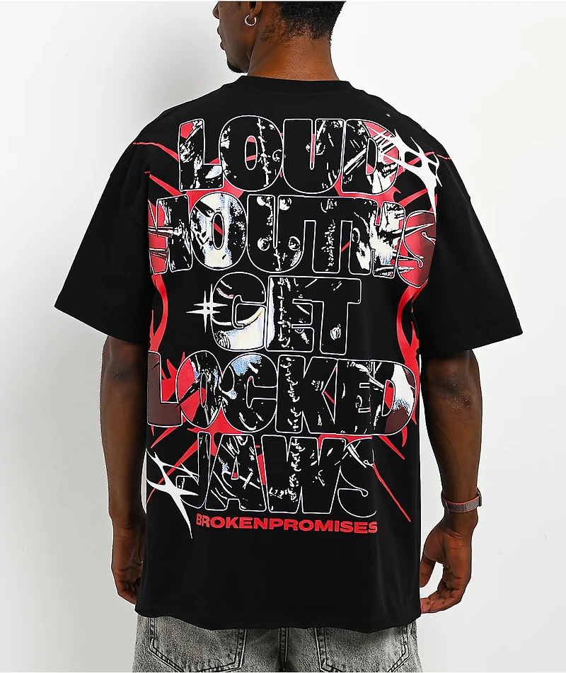 Broken Promises Locked Jaws Black T-Shirt