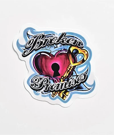 Broken Promises Locked Up Sticker