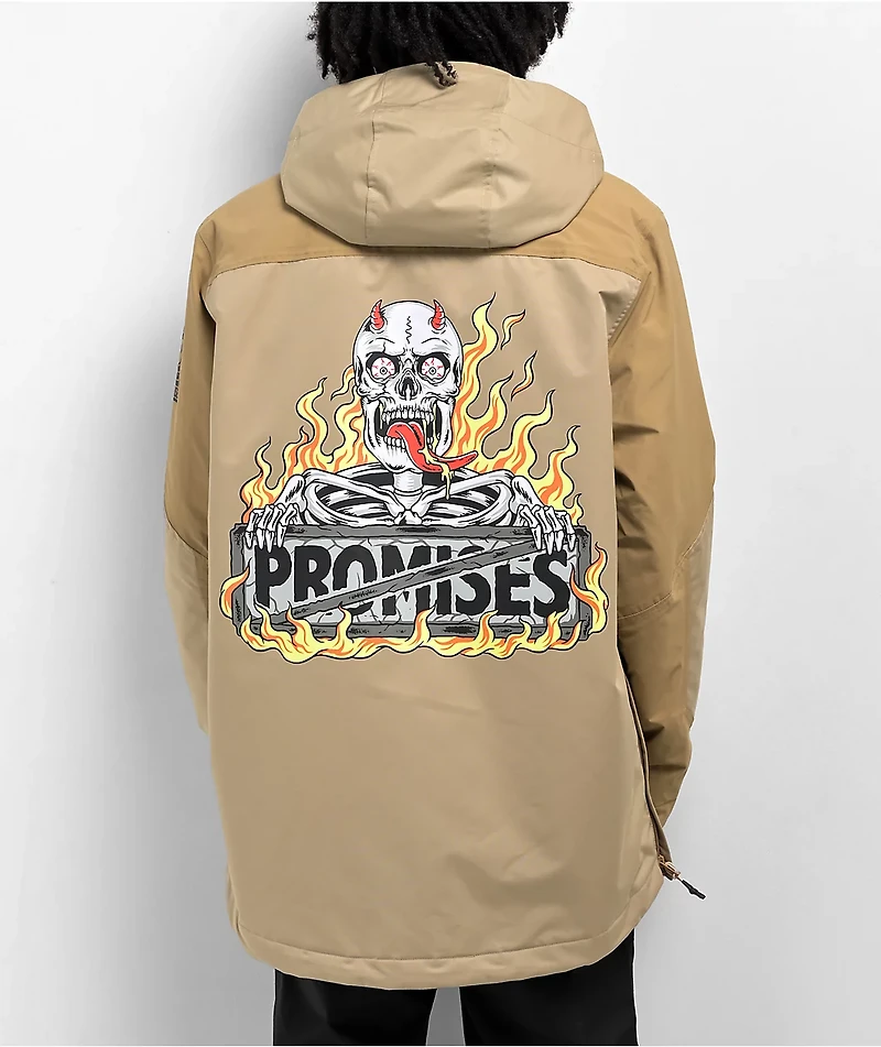 Broken Promises Louis Tan 10K Anorak Snowboard Jacket