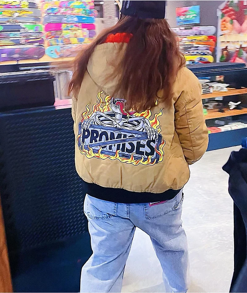 Broken Promises Louisa Beige Gas Station Jacket