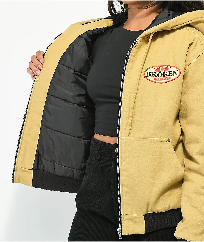 Broken Promises Louisa Beige Gas Station Jacket