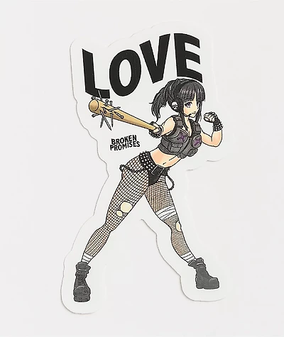 Broken Promises Love Fighter Anime Sticker