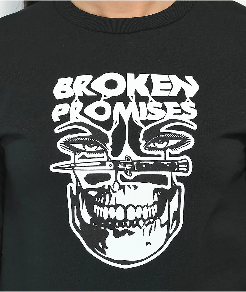 Broken Promises Love Is Lethal Black Long Sleeve T-Shirt