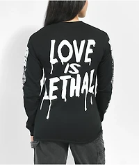 Broken Promises Love Is Lethal Black Long Sleeve T-Shirt