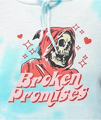 Broken Promises Love Skate Blue Tie Dye Hoodie