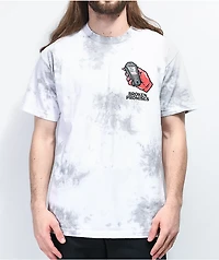 Broken Promises Lucky Lucifer White & Grey Tie Dye T-Shirt