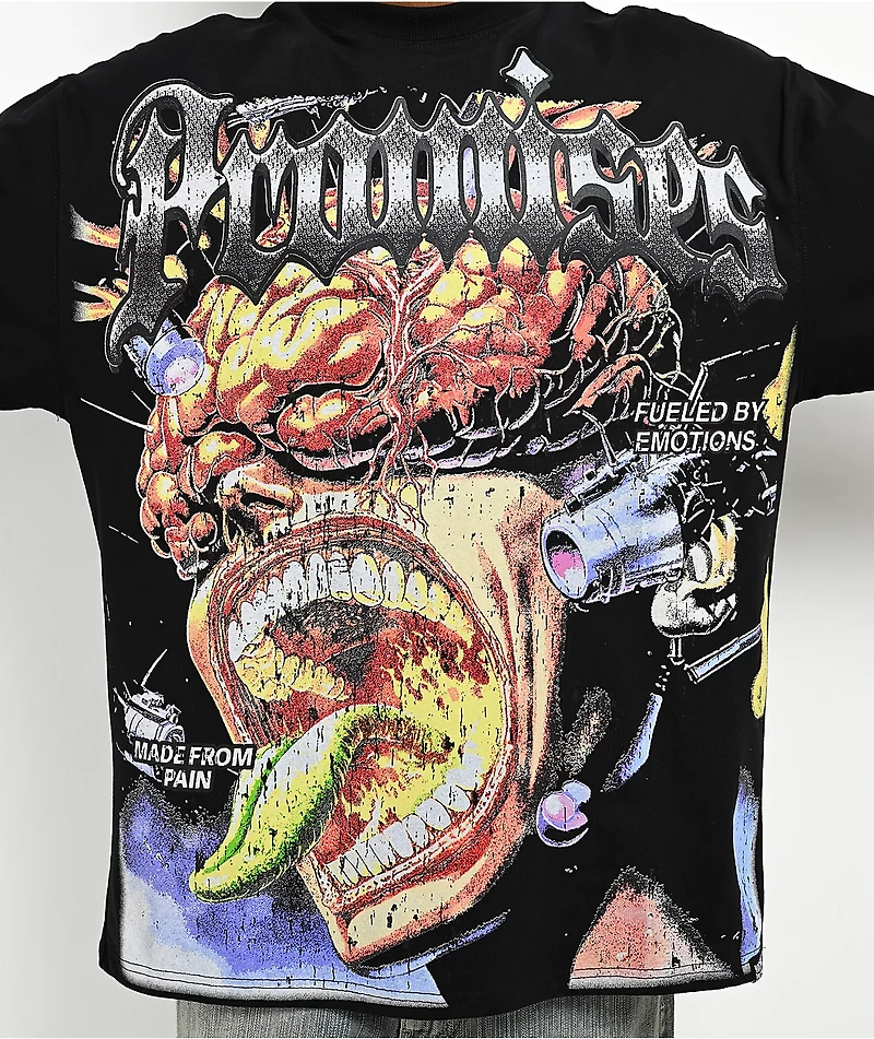Broken Promises Made From Pain 2fer Black Long Sleeve T-Shirt