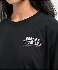 Broken Promises Magma Black Long Sleeve T-Shirt