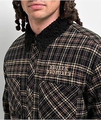 Broken Promises Magma Plaid Flannel Shacket