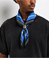 Broken Promises Medieval Black & Blue Bandana Necklace
