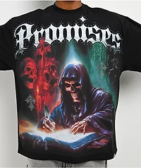 Broken Promises Memoir Rhinestone Black T-Shirt