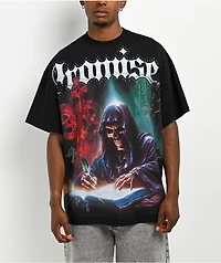 Broken Promises Memoir Rhinestone Black T-Shirt