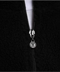 Broken Promises Metal Black Sherpa Quarter Zip Sweatshirt