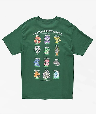 Broken Promises Mushroom Guide Green T-Shirt