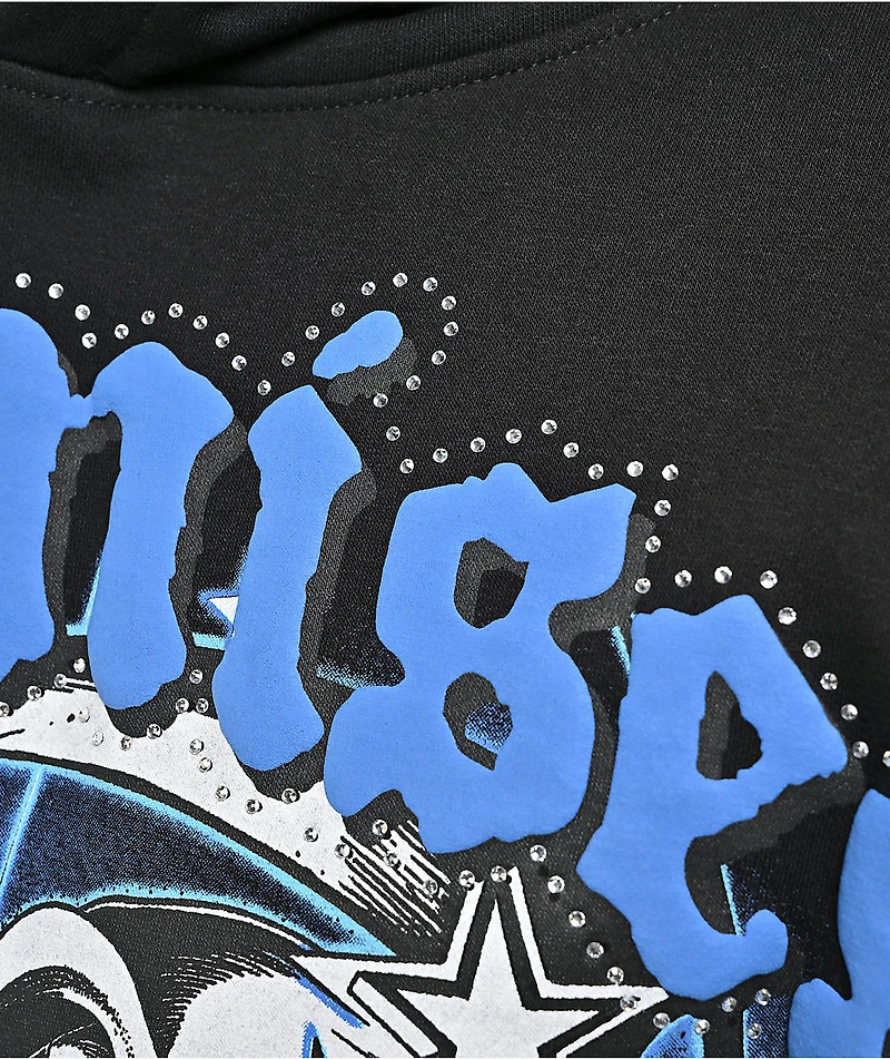 Broken Promises Nautical Rhinestone Black Hoodie