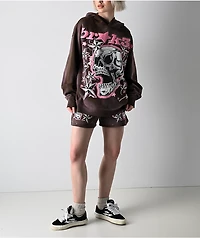 Broken Promises Nautty Brown Wash Hoodie