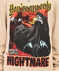 Broken Promises Nightmare Of Horror Tan Hoodie