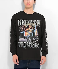 Broken Promises No Rules Black Long Sleeve T-Shirt