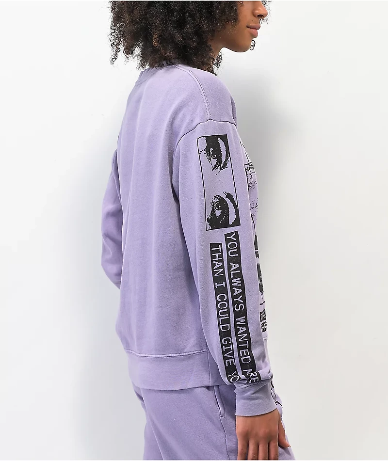 Broken Promises Okay To Cry Purple Crewneck Sweatshirt