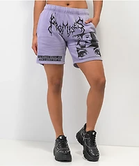 Broken Promises Okay To Cry Purple Sweat Shorts