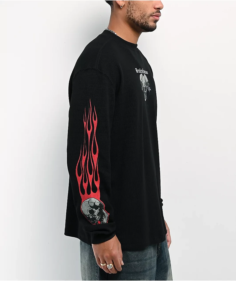 Broken Promises Outlaws Den Black Thermal Long Sleeve T-Shirt