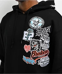 Broken Promises Patched Up Black Hoodie