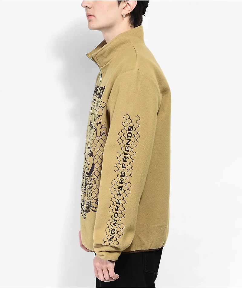 Broken Promises Pay Attention Brown Sherpa Jacket