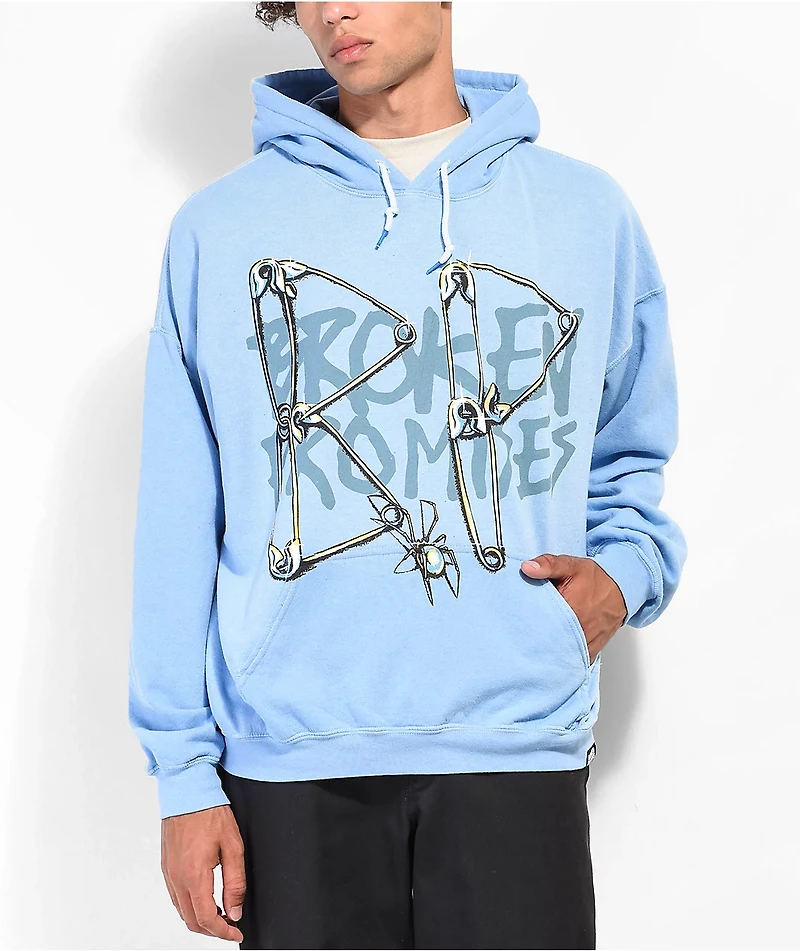 Broken Promises Piercer Blue Hoodie